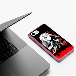 Чехол iPhone 7/8 матовый Алиса Цуберг, цвет: 3D-малиновый — фото 2