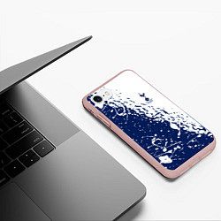 Чехол iPhone 7/8 матовый Тоттенхэм Хотспур брызги, цвет: 3D-светло-розовый — фото 2