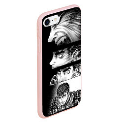 Чехол iPhone 7/8 матовый Гатс в манге Берсерк, цвет: 3D-светло-розовый — фото 2