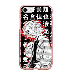 Чехол iPhone 7/8 матовый Майки и иероглифы Токийские мстители