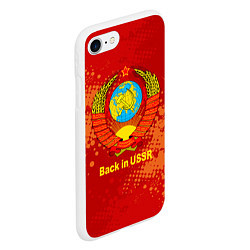 Чехол iPhone 7/8 матовый Back in USSR - Назад в СССР, цвет: 3D-белый — фото 2
