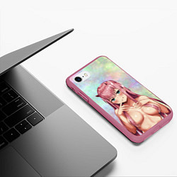 Чехол iPhone 7/8 матовый Darling In The FranXX Dreamy 002, цвет: 3D-малиновый — фото 2