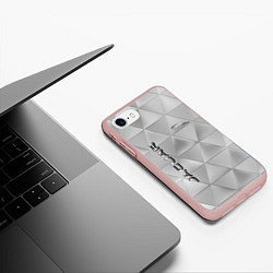 Чехол iPhone 7/8 матовый JAGUR геометрические фигуры, цвет: 3D-светло-розовый — фото 2