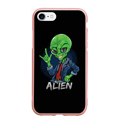 Чехол iPhone 7/8 матовый ALIEN ИНОПЛАНЕТЯНИН, цвет: 3D-светло-розовый