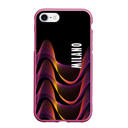 Чехол iPhone 7/8 матовый Fashion pattern Neon Milano, цвет: 3D-малиновый