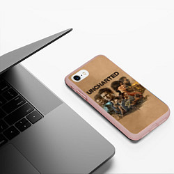 Чехол iPhone 7/8 матовый Uncharted Анчартед, цвет: 3D-светло-розовый — фото 2