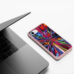 Чехол iPhone 7/8 матовый Color pattern Impressionism, цвет: 3D-светло-розовый — фото 2