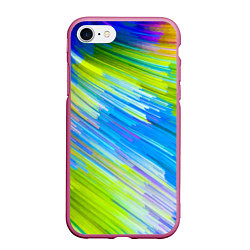 Чехол iPhone 7/8 матовый Color vanguard pattern Raster, цвет: 3D-малиновый