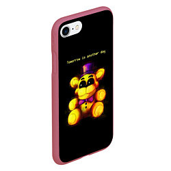 Чехол iPhone 7/8 матовый Five Nights at Freddys - мишка, цвет: 3D-малиновый — фото 2