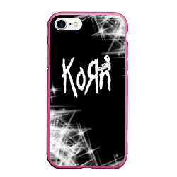 Чехол iPhone 7/8 матовый Korn КоРн, цвет: 3D-малиновый