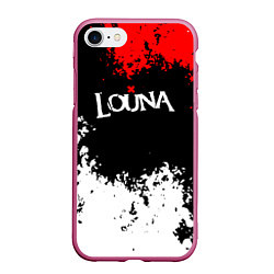 Чехол iPhone 7/8 матовый Louna band, цвет: 3D-малиновый