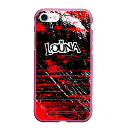 Чехол iPhone 7/8 матовый Louna краски, цвет: 3D-малиновый