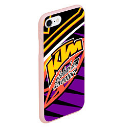 Чехол iPhone 7/8 матовый KTM VINTAGE 90S, цвет: 3D-светло-розовый — фото 2