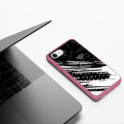 Чехол iPhone 7/8 матовый Нойз мс, цвет: 3D-малиновый — фото 2