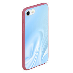 Чехол iPhone 7/8 матовый Голубые завихрения, цвет: 3D-малиновый — фото 2