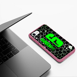 Чехол iPhone 7/8 матовый RAINBOW SIX SIEGE СОТЫ: БРЫЗГИ, цвет: 3D-малиновый — фото 2