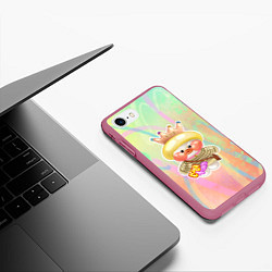Чехол iPhone 7/8 матовый Лалафанфан король, цвет: 3D-малиновый — фото 2