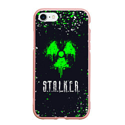 Чехол iPhone 7/8 матовый Stalker сталкер брызги, цвет: 3D-светло-розовый