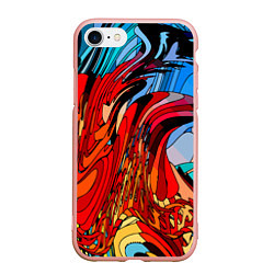 Чехол iPhone 7/8 матовый Abstract color pattern Fashion 2022, цвет: 3D-светло-розовый