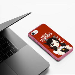 Чехол iPhone 7/8 матовый Госпожа Кагуя Kaguya Shinomiya В любви как на войн, цвет: 3D-малиновый — фото 2