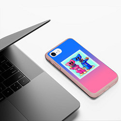 Чехол iPhone 7/8 матовый Хагги Вагги и Кисси Мисси, цвет: 3D-светло-розовый — фото 2