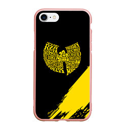 Чехол iPhone 7/8 матовый Wu-tang clan логотип, цвет: 3D-светло-розовый