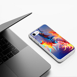 Чехол iPhone 7/8 матовый Замерзшее пламя, цвет: 3D-белый — фото 2