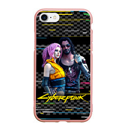 Чехол iPhone 7/8 матовый Johnny и Vi Girl, цвет: 3D-светло-розовый