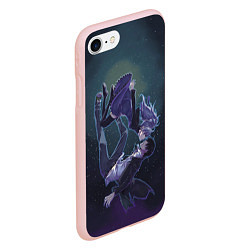 Чехол iPhone 7/8 матовый Darker than black арт, цвет: 3D-светло-розовый — фото 2