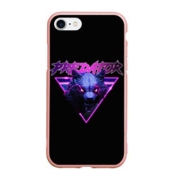 Чехол iPhone 7/8 матовый PREDATOR ХИЩНИК ВОЛК, цвет: 3D-светло-розовый