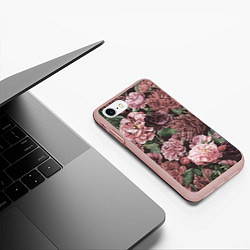 Чехол iPhone 7/8 матовый Цветы Полные Любви, цвет: 3D-светло-розовый — фото 2