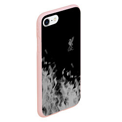 Чехол iPhone 7/8 матовый Liverpool Серое пламя, цвет: 3D-светло-розовый — фото 2