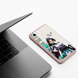 Чехол iPhone 7/8 матовый SAGE VALORANT, цвет: 3D-светло-розовый — фото 2