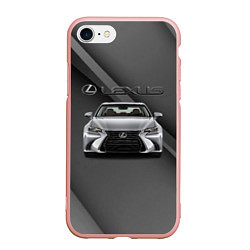 Чехол iPhone 7/8 матовый Lexus auto, цвет: 3D-светло-розовый