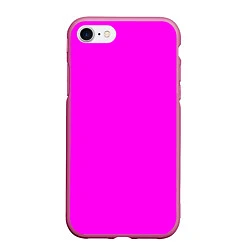 Чехол iPhone 7/8 матовый Однотонный розовый неоновый Пион, цвет: 3D-малиновый