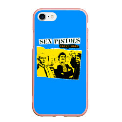 Чехол iPhone 7/8 матовый Sex Pistols early daze, цвет: 3D-светло-розовый