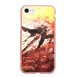 Чехол iPhone 7/8 матовый BERSERK ГАТС РУНА спина, цвет: 3D-светло-розовый