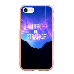 Чехол iPhone 7/8 матовый Life Is Strange - абстракция, цвет: 3D-светло-розовый