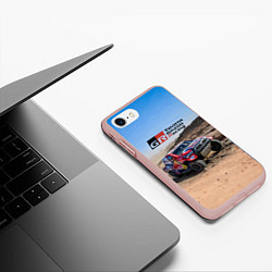 Чехол iPhone 7/8 матовый Toyota Gazoo Racing Rally Desert Competition Ралли, цвет: 3D-светло-розовый — фото 2