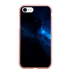 Чехол iPhone 7/8 матовый Звезды сквозь облака, цвет: 3D-светло-розовый