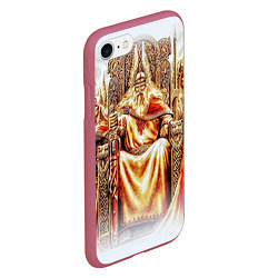Чехол iPhone 7/8 матовый Бог СВАРОГ, цвет: 3D-малиновый — фото 2