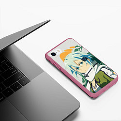 Чехол iPhone 7/8 матовый Асада Сино -Sword Art Online, цвет: 3D-малиновый — фото 2