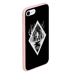 Чехол iPhone 7/8 матовый Welcome to the Upside Down Stranger Things, цвет: 3D-светло-розовый — фото 2