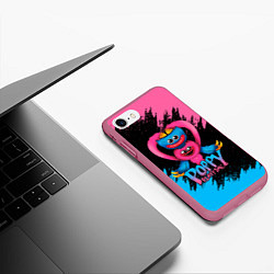 Чехол iPhone 7/8 матовый GAME POPPY PLAYTIME HAGGY WAGGY AND KISSY MISSY, цвет: 3D-малиновый — фото 2