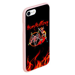 Чехол iPhone 7/8 матовый Show No Mercy - Slayer, цвет: 3D-светло-розовый — фото 2