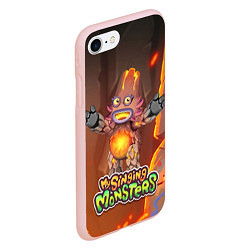 Чехол iPhone 7/8 матовый My singing monsters ЛАВАТЁКА, цвет: 3D-светло-розовый — фото 2