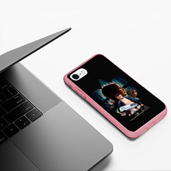 Чехол iPhone 7/8 матовый Очень странные дела Одинадцать, цвет: 3D-баблгам — фото 2