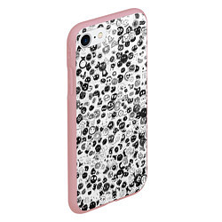 Чехол iPhone 7/8 матовый Micro smileys, цвет: 3D-баблгам — фото 2