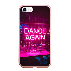 Чехол iPhone 7/8 матовый Неоновый бар - Розовый, цвет: 3D-светло-розовый