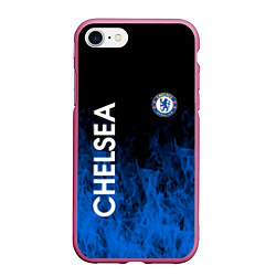 Чехол iPhone 7/8 матовый Chelsea пламя, цвет: 3D-малиновый